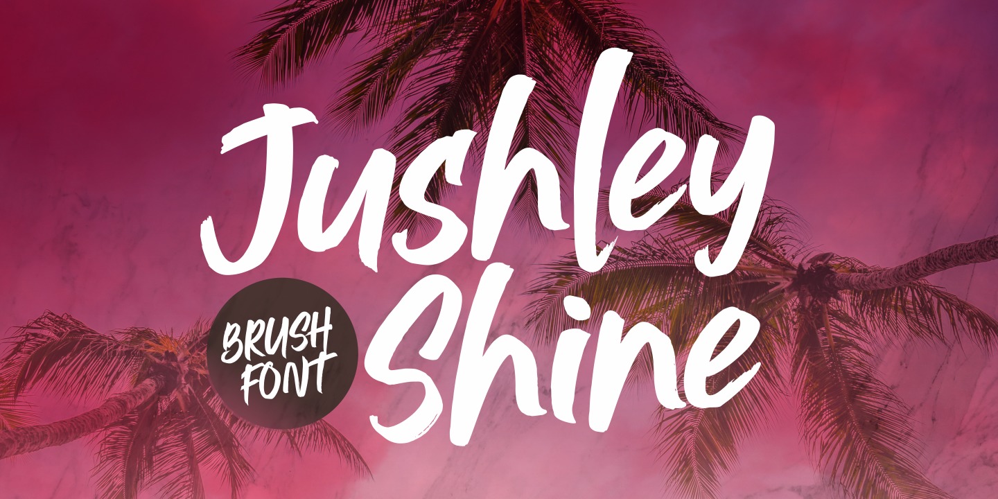 Ejemplo de fuente Jushley Shine #1